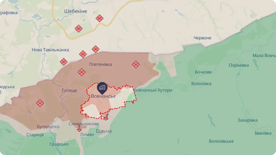 Разрушения в Волчанске